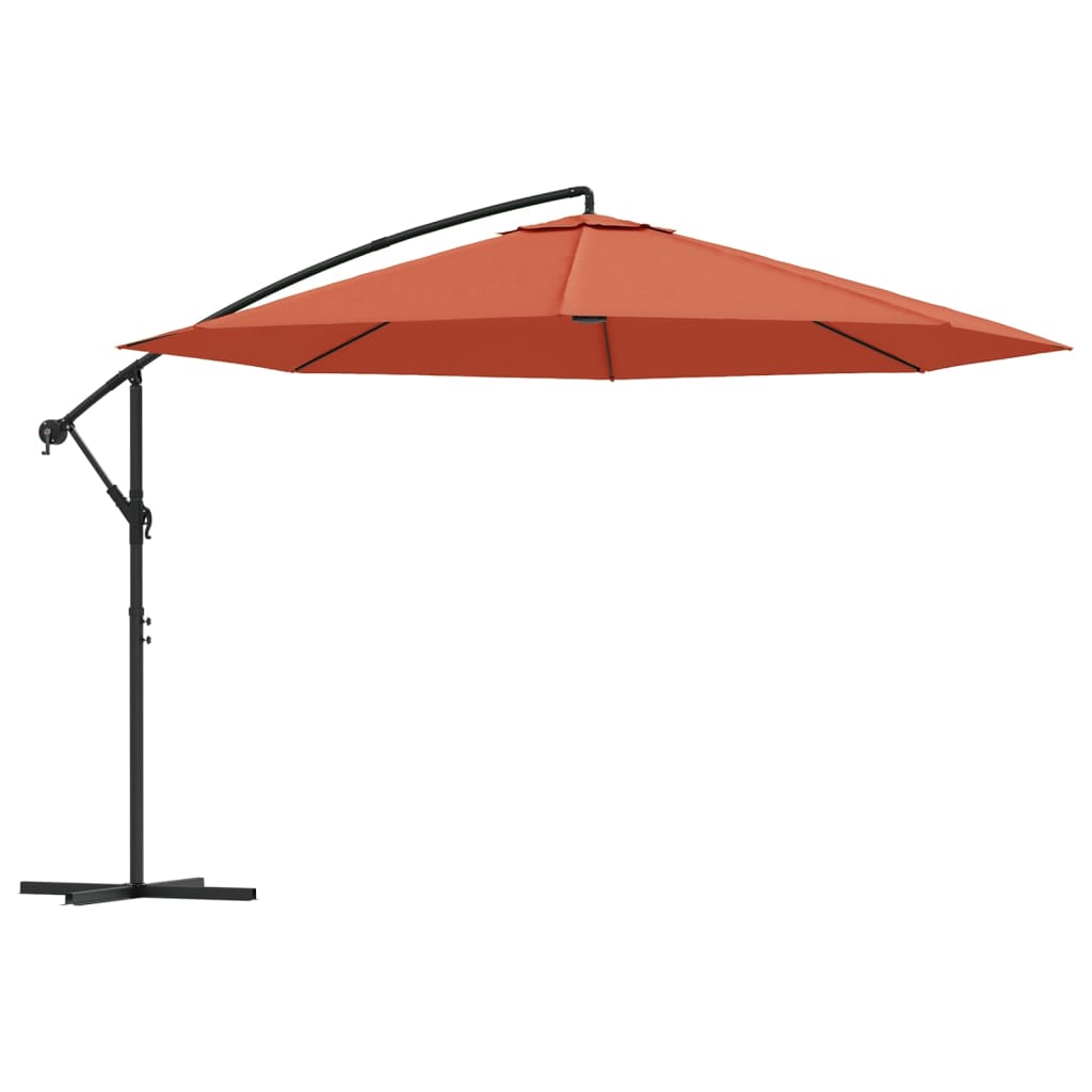 Parasol flottant avec mât en aluminium 350 cm