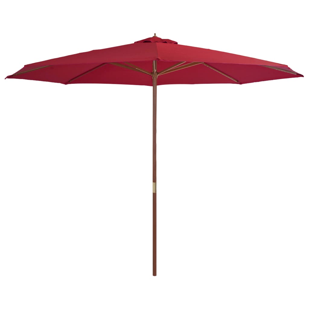 Parasol avec poteau en bois 350 cm