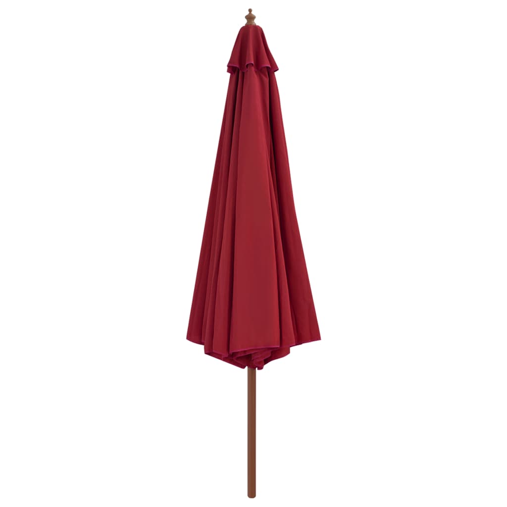 Parasol avec poteau en bois 350 cm