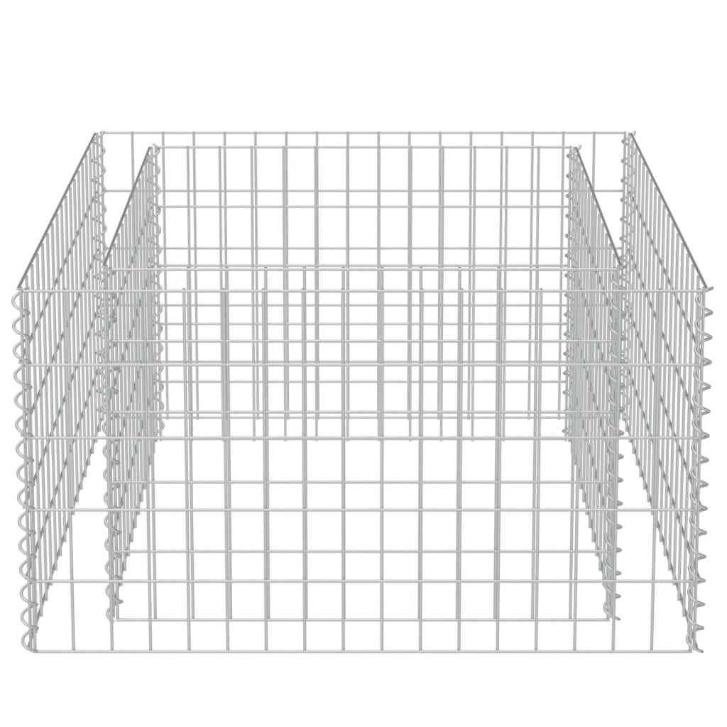 Gabion plantenbak verhoogd 90x90x100 cm gegalvaniseerd staal