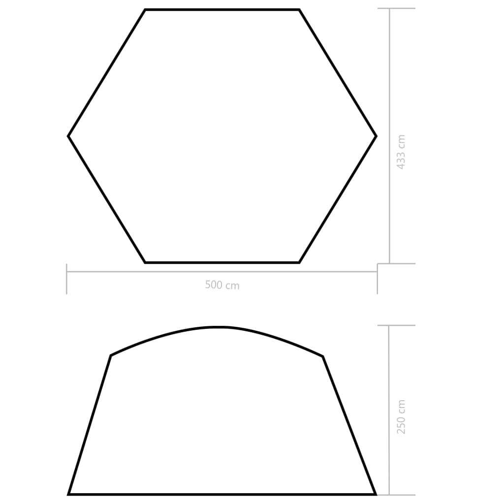 Tente de piscine 660x580x250 cm en tissu