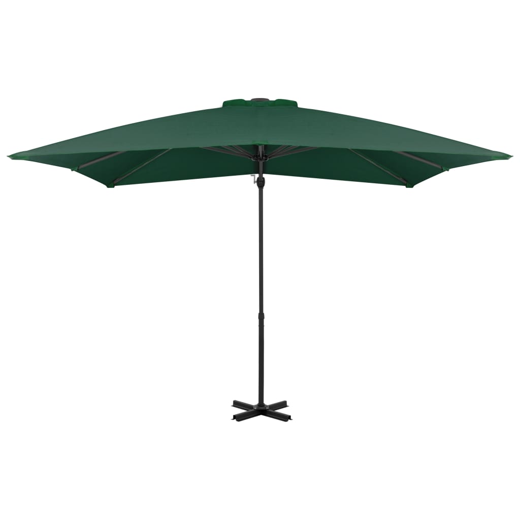 Parasol flottant avec mât en aluminium 300 cm couleur sable