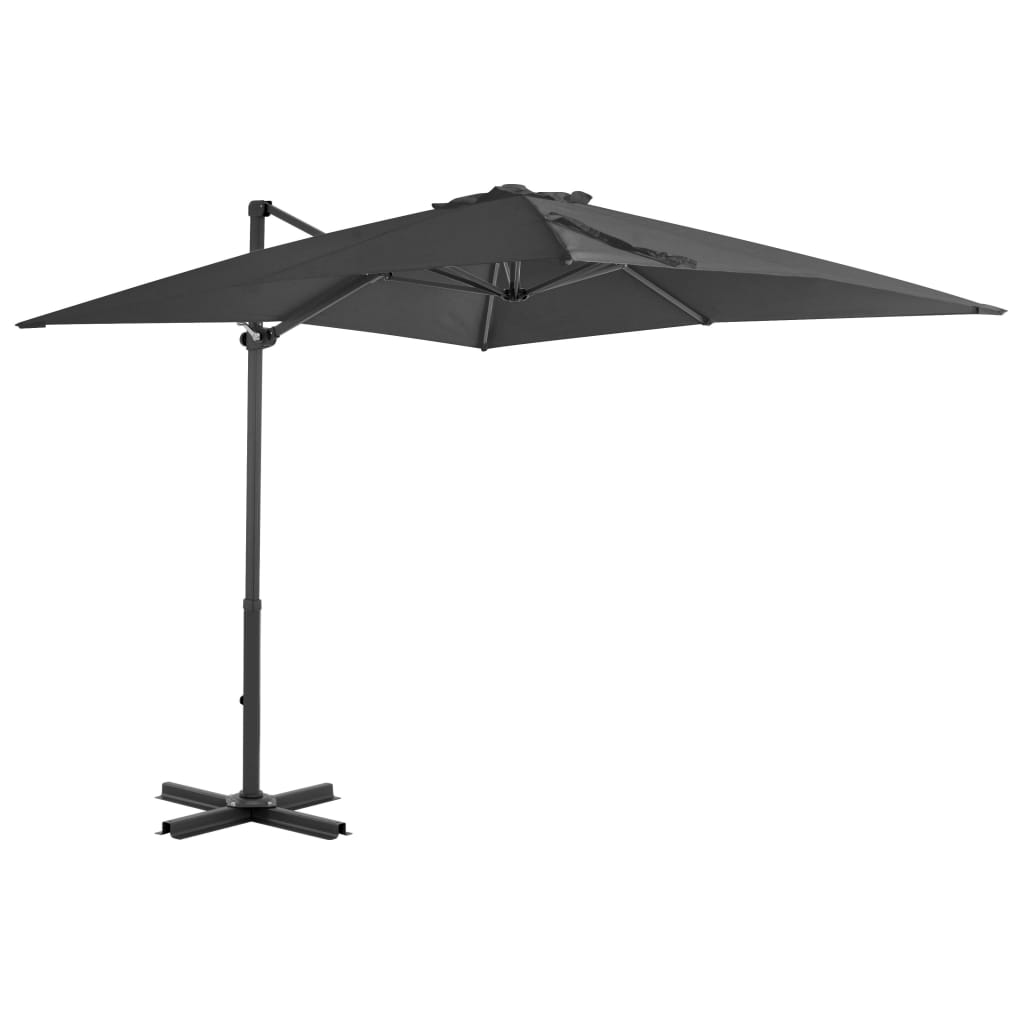 Parasol flottant avec mât en aluminium 300 cm couleur sable