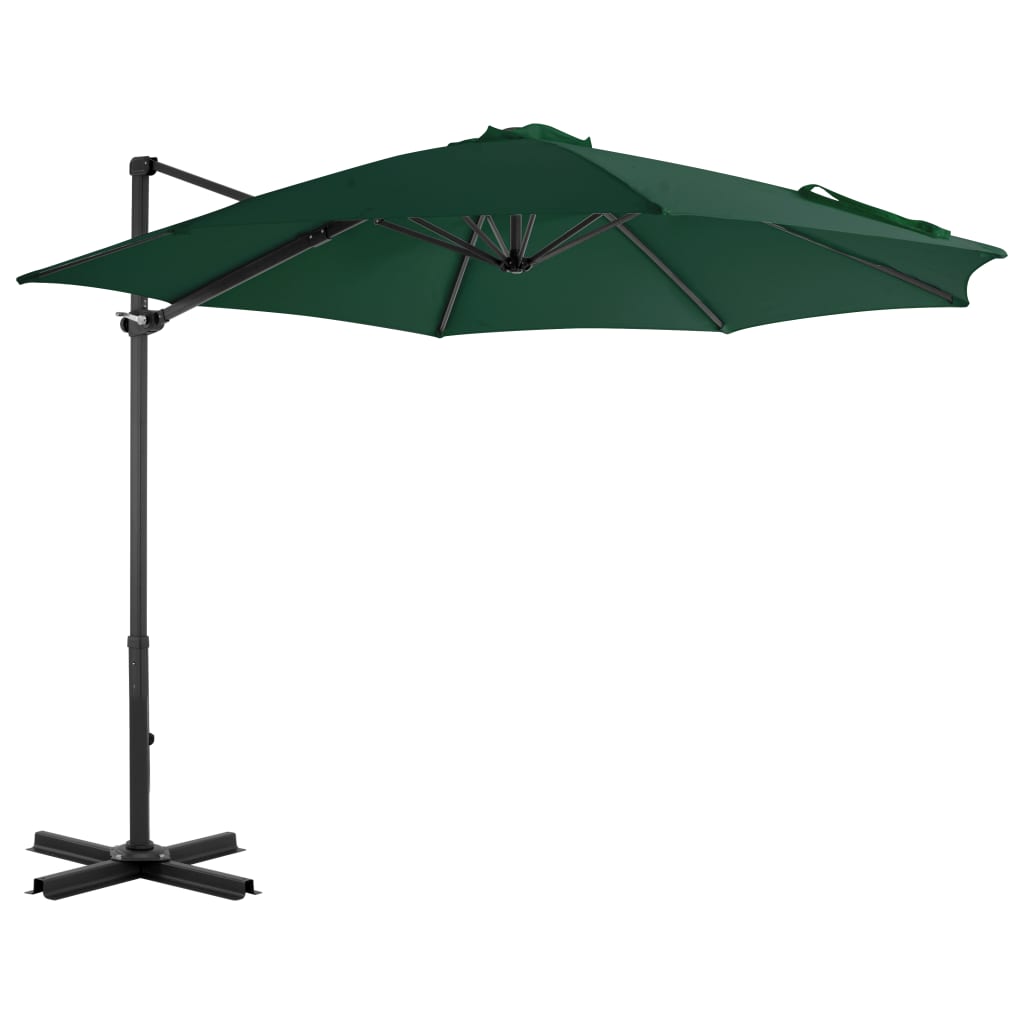 Parasol flottant avec mât en aluminium 300 cm couleur sable