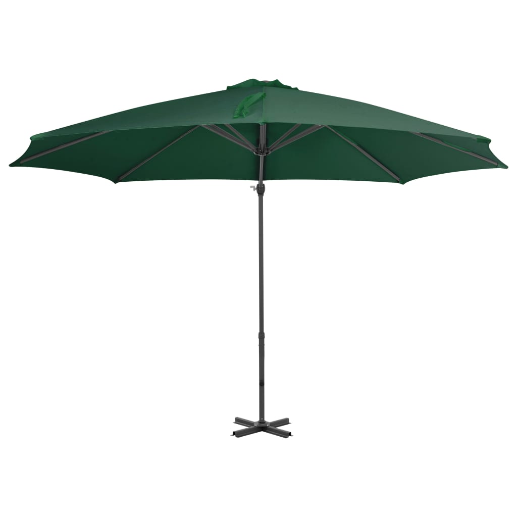 Parasol flottant avec mât en aluminium 300 cm couleur sable