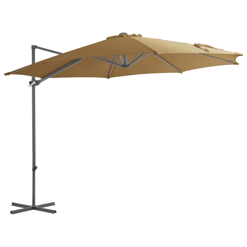 Zweefparasol met stalen paal 250x250 cm terracottakleurig