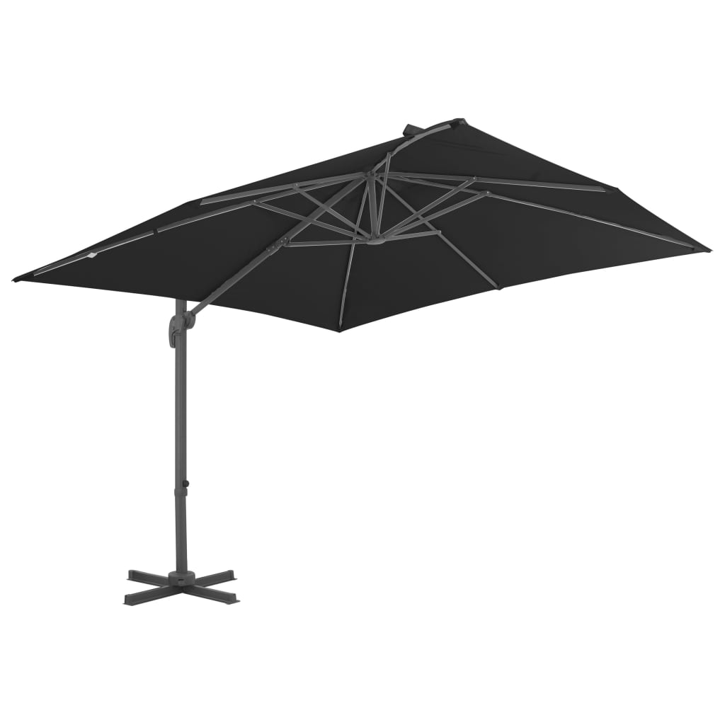 Zweefparasol met aluminium paal 300x300 cm zandkleurig