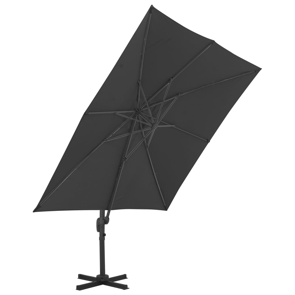 Zweefparasol met aluminium paal 300x300 cm zandkleurig