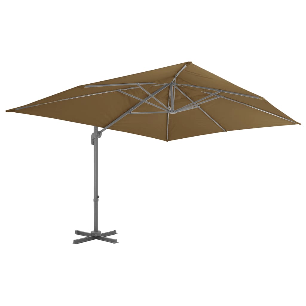 Zweefparasol met aluminium paal 300x300 cm zandkleurig