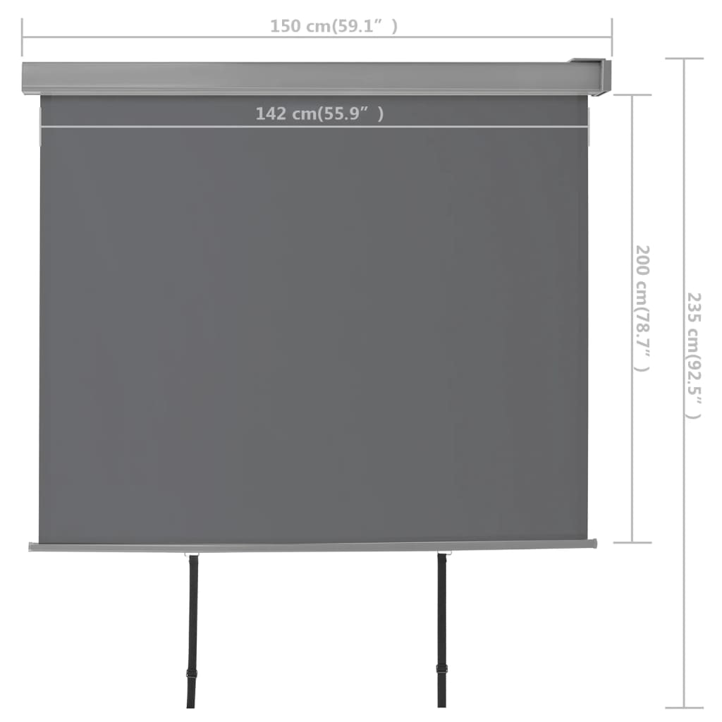 Paravent de balcon multifonctionnel 150x200 cm