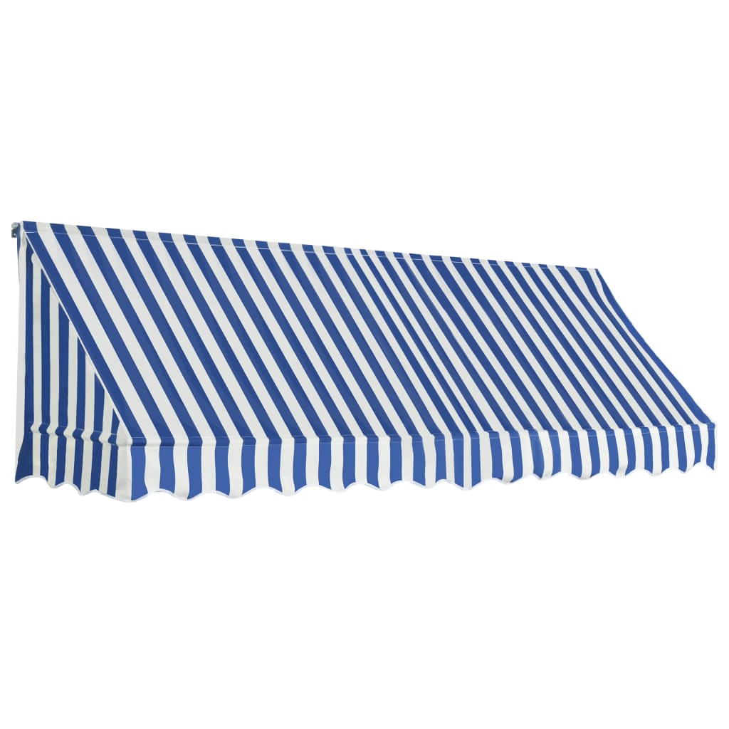 Luifel 400x120 cm blauw en wit