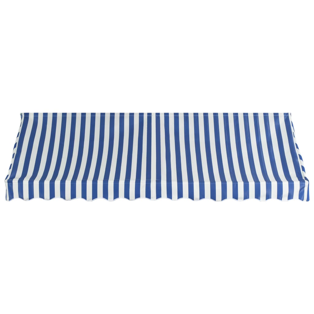 Luifel 400x120 cm blauw en wit