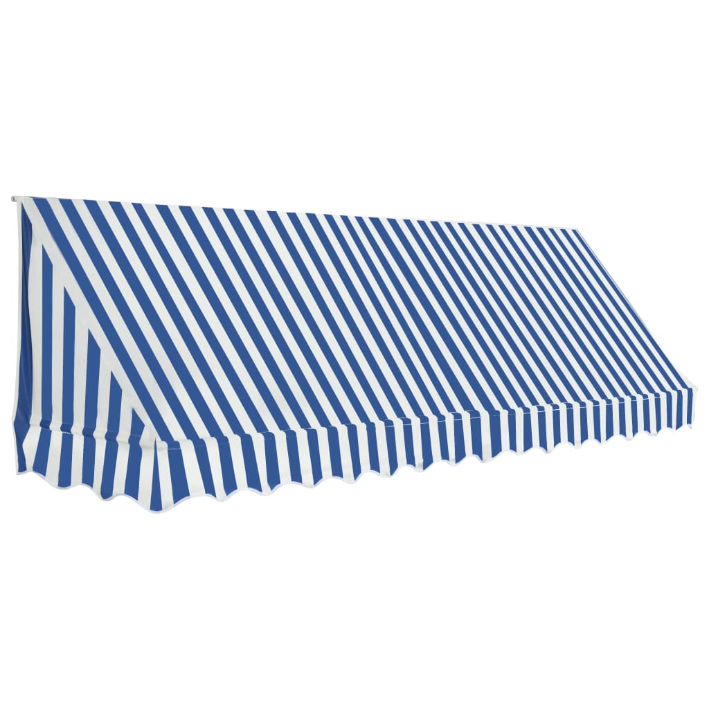 Luifel 400x120 cm blauw en wit