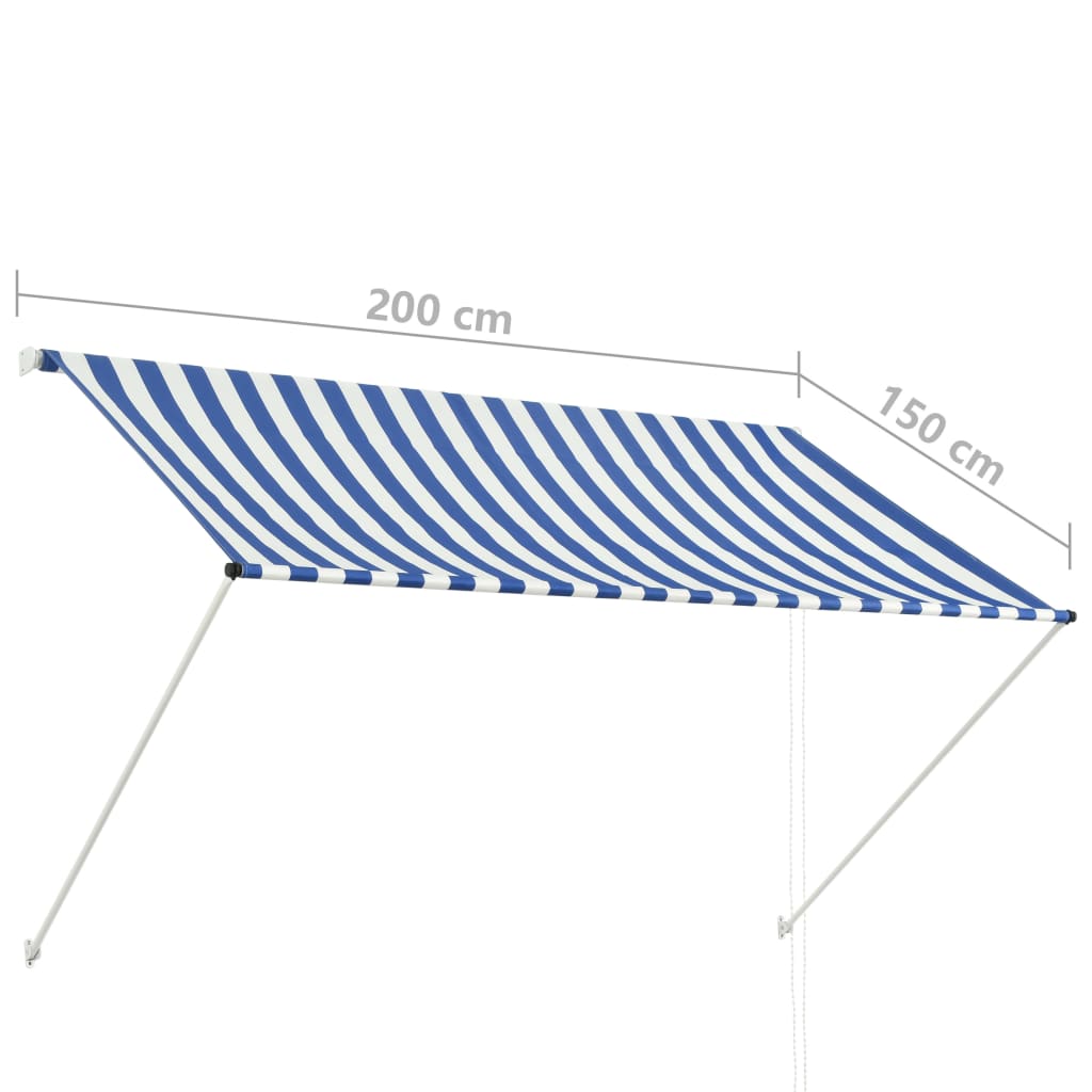 Luifel uittrekbaar 250x150 cm wit