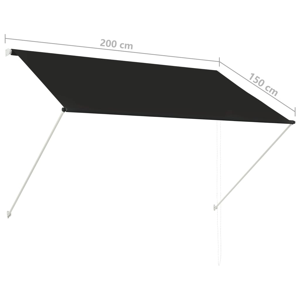 Luifel uittrekbaar 250x150 cm wit