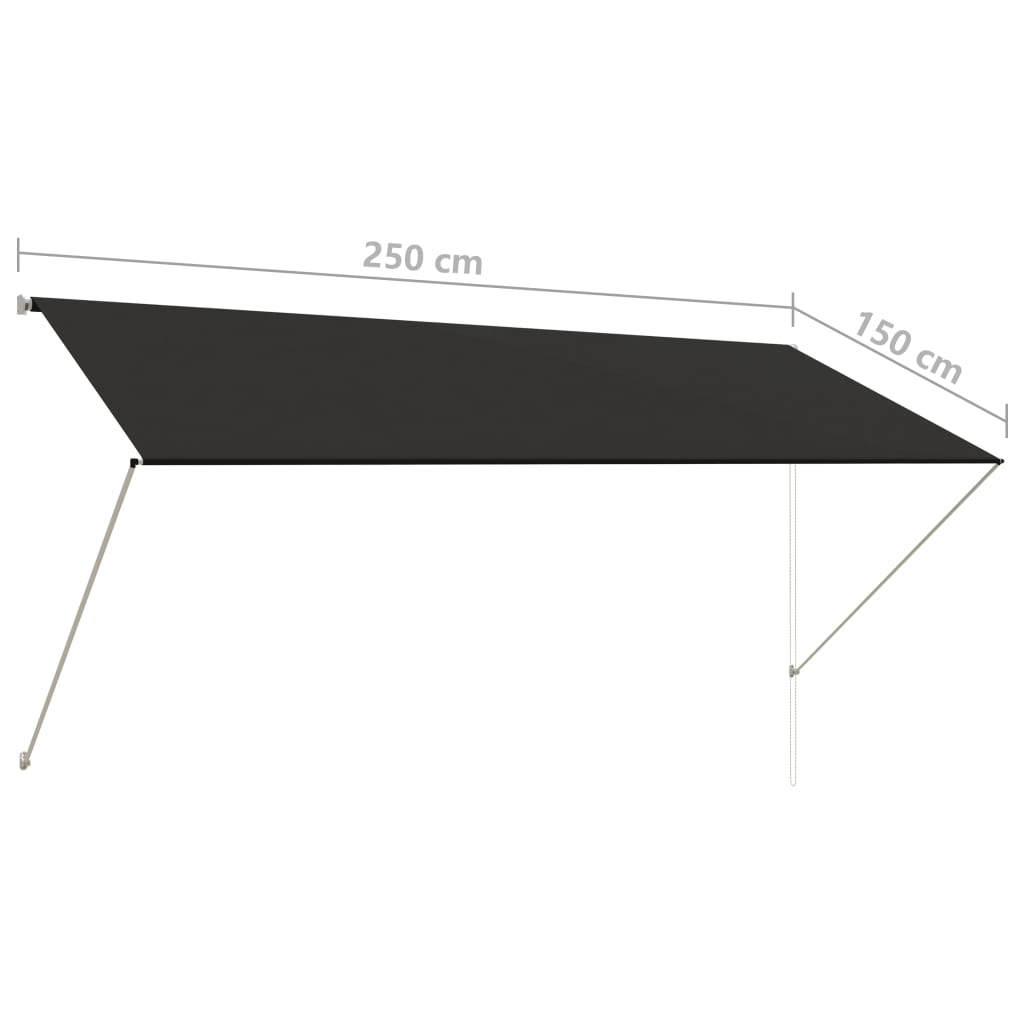 Luifel uittrekbaar 250x150 cm wit