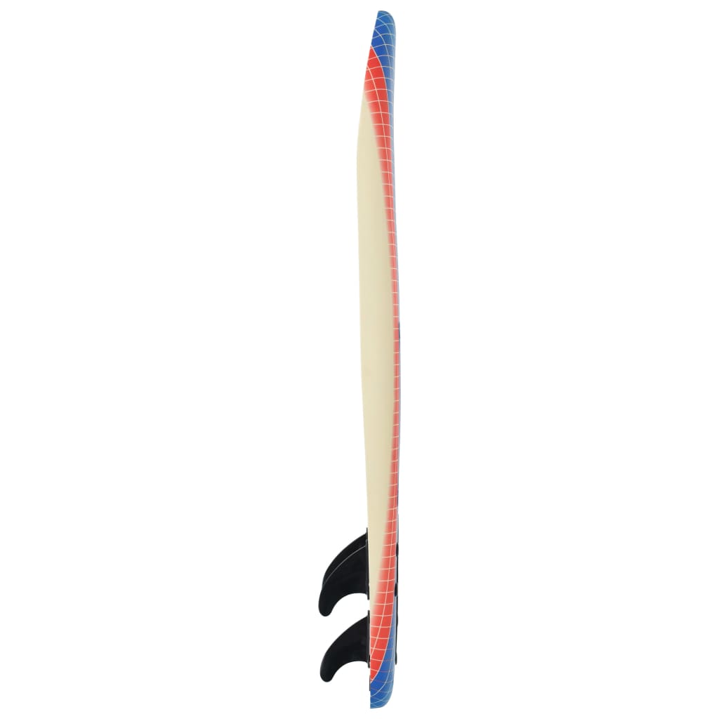 Surfplank 170 cm blauw en rood