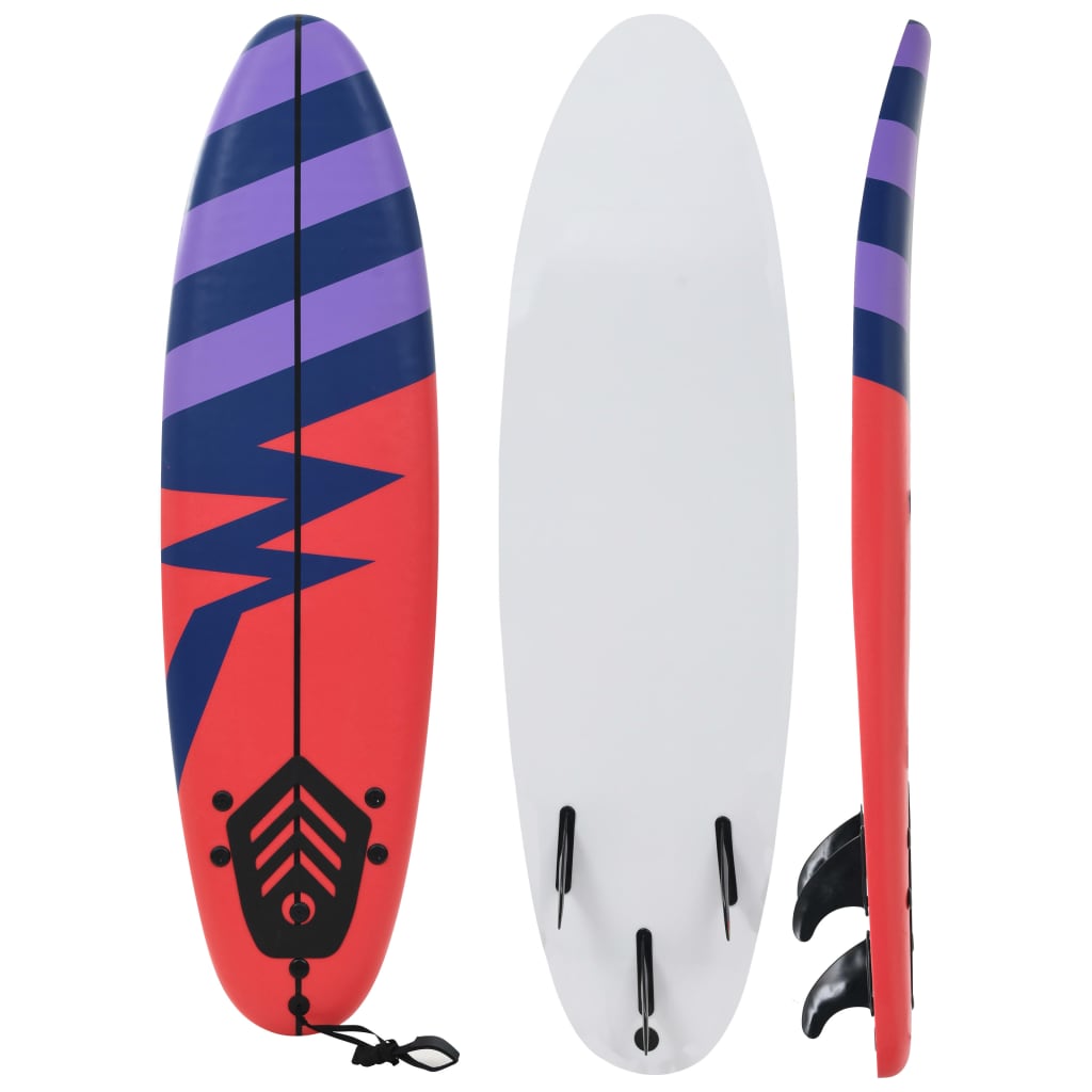 Surfplank 170 cm blauw en rood