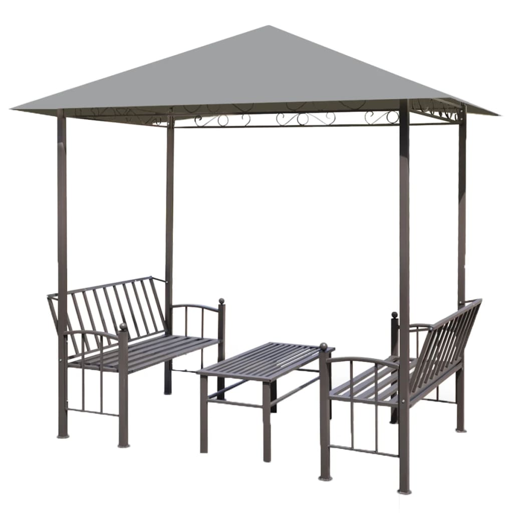 Tuinpaviljoen met tafel en bankjes 180 g/m² 2,5x1,5x2,4 m