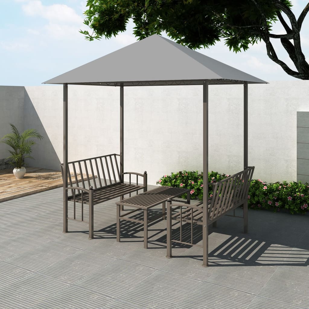 Tuinpaviljoen met tafel en bankjes 180 g/m² 2,5x1,5x2,4 m