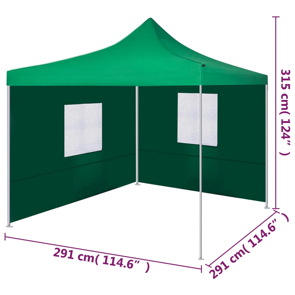 Vouwtent met 2 wanden 3x3 m