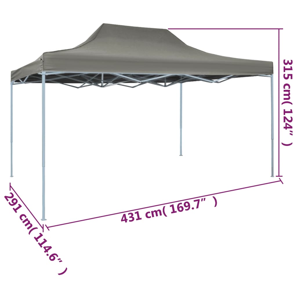 Tente pliante pop-up 3x4,5 m blanc crème