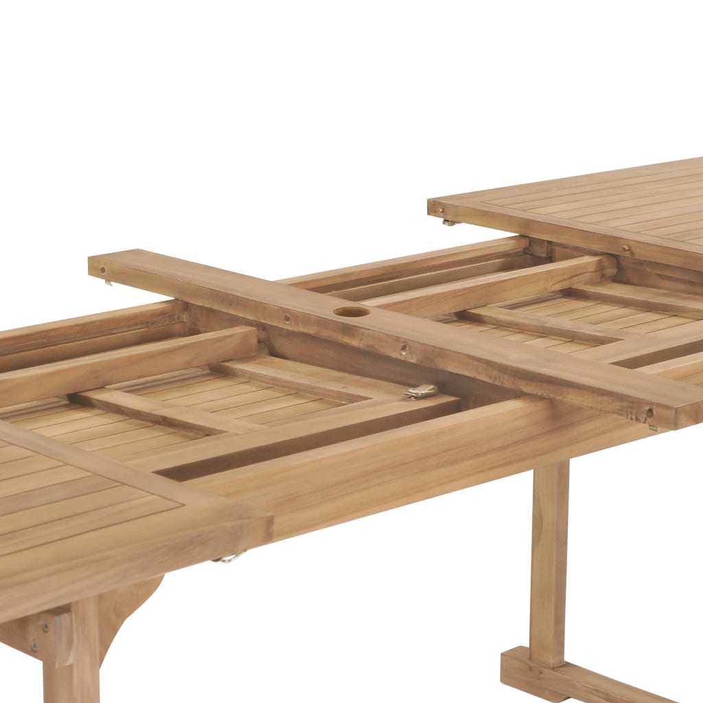 Tuintafel verlengbaar 150-200x100x75 cm massief teakhout