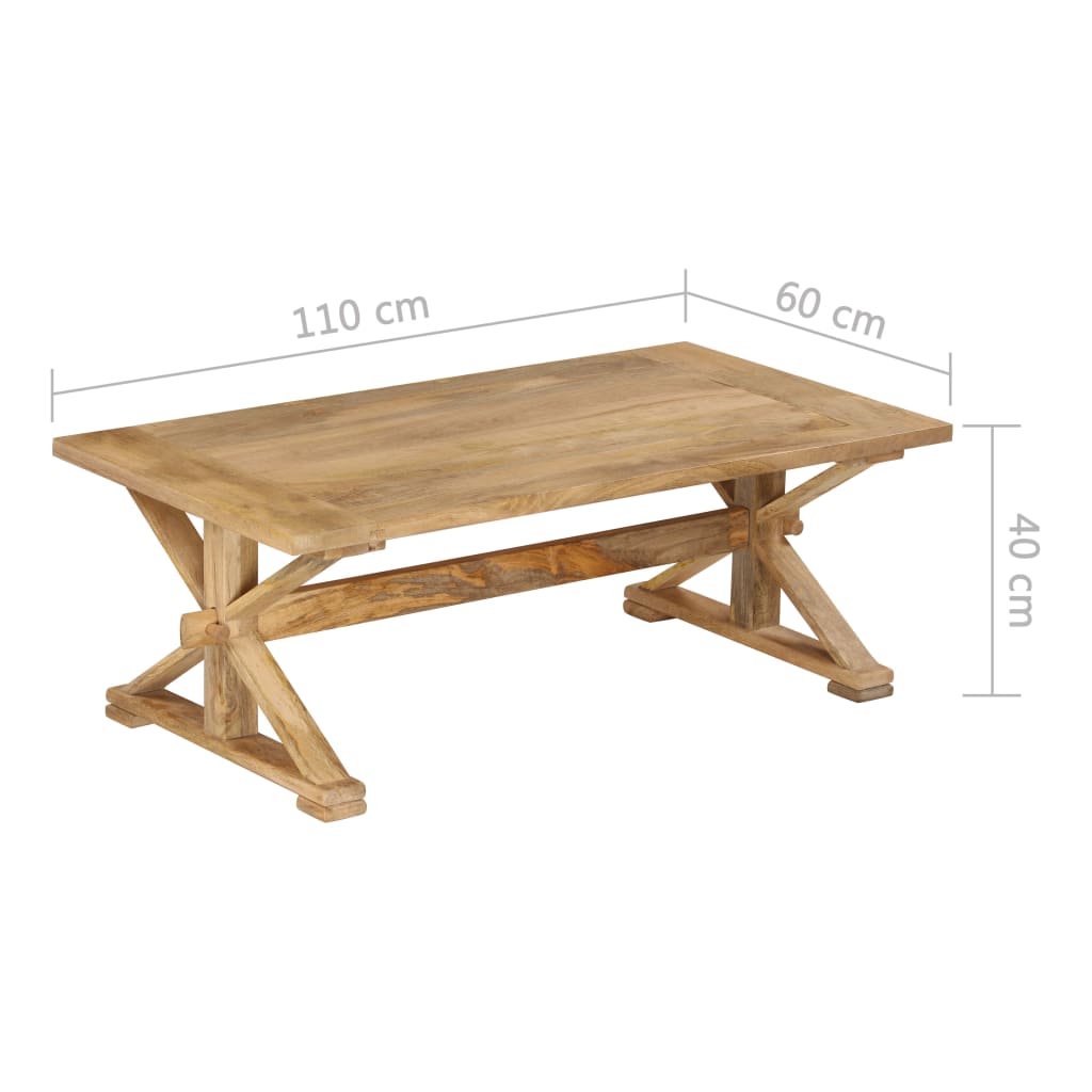 Table basse 110x52x40 cm en manguier massif