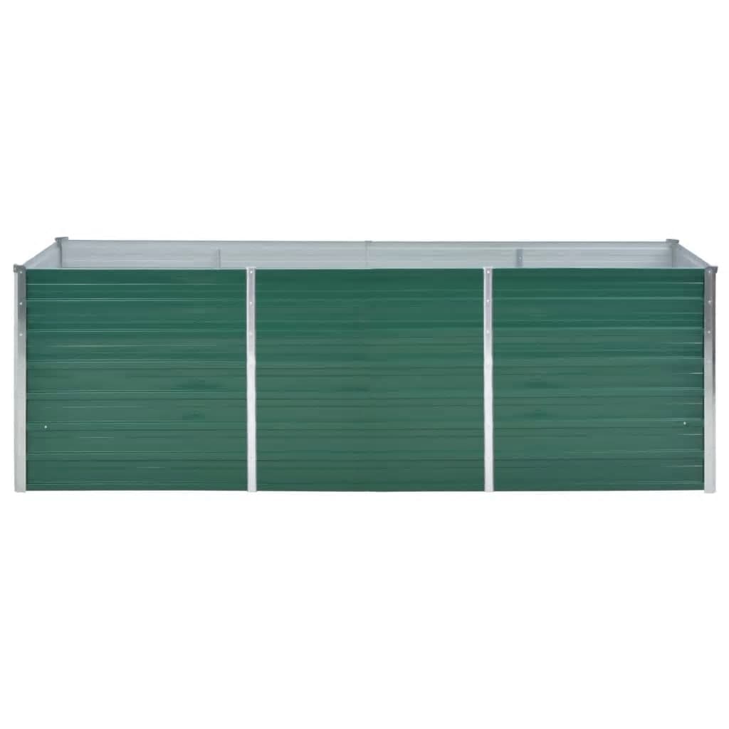 Plantenbak verhoogd 320x80x45 cm gegalvaniseerd staal groen