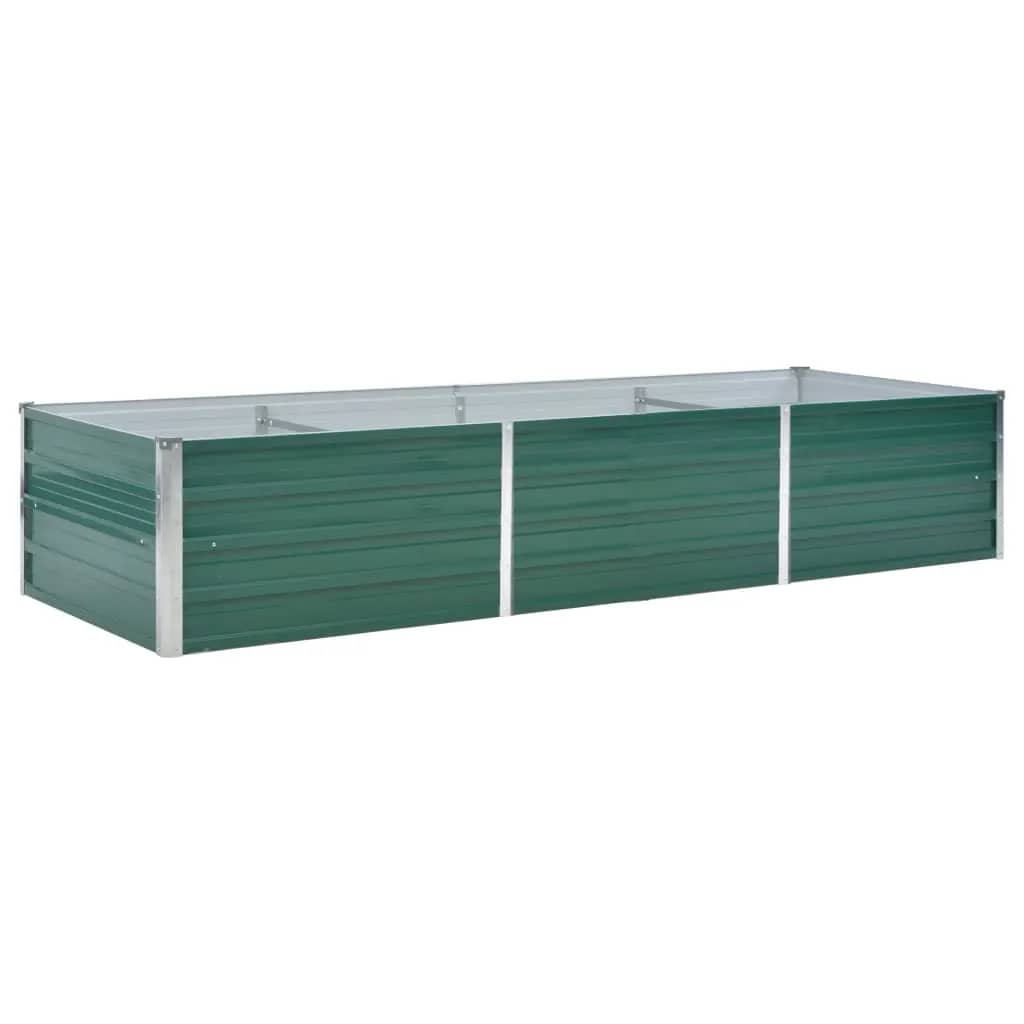 Plantenbak verhoogd 100x40x45 cm gegalvaniseerd staal groen