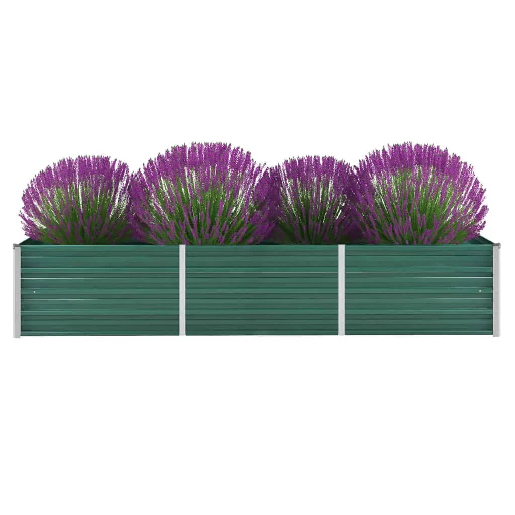 Plantenbak verhoogd 320x80x45 cm gegalvaniseerd staal groen