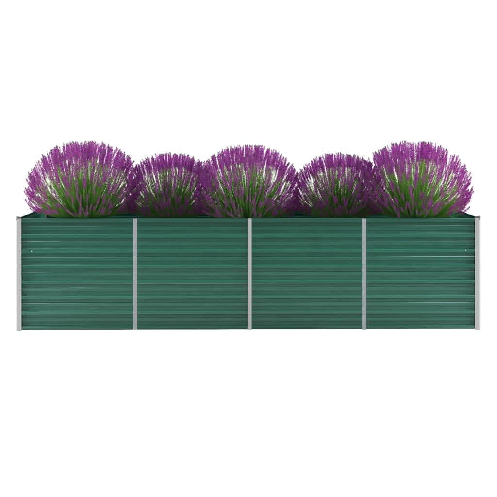 Plantenbak verhoogd 100x40x45 cm gegalvaniseerd staal groen