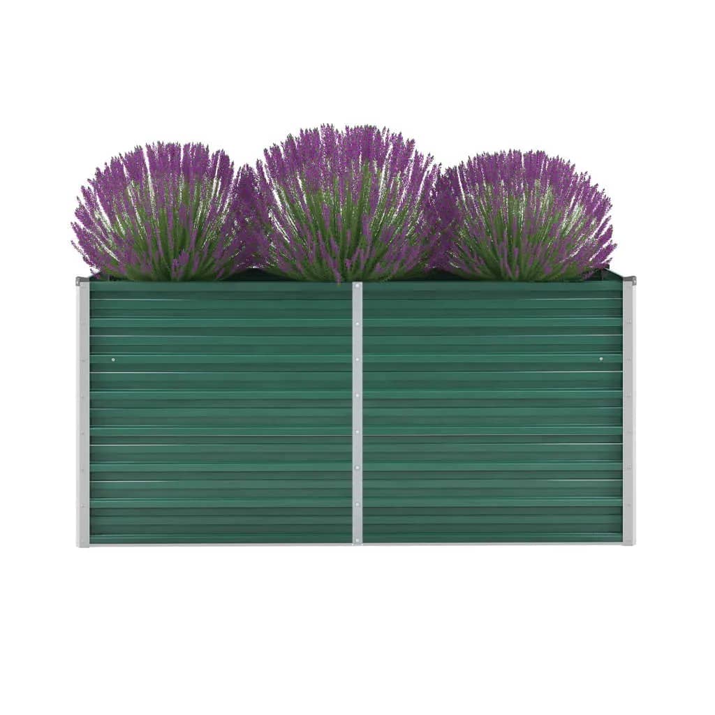 Plantenbak verhoogd 320x80x45 cm gegalvaniseerd staal groen