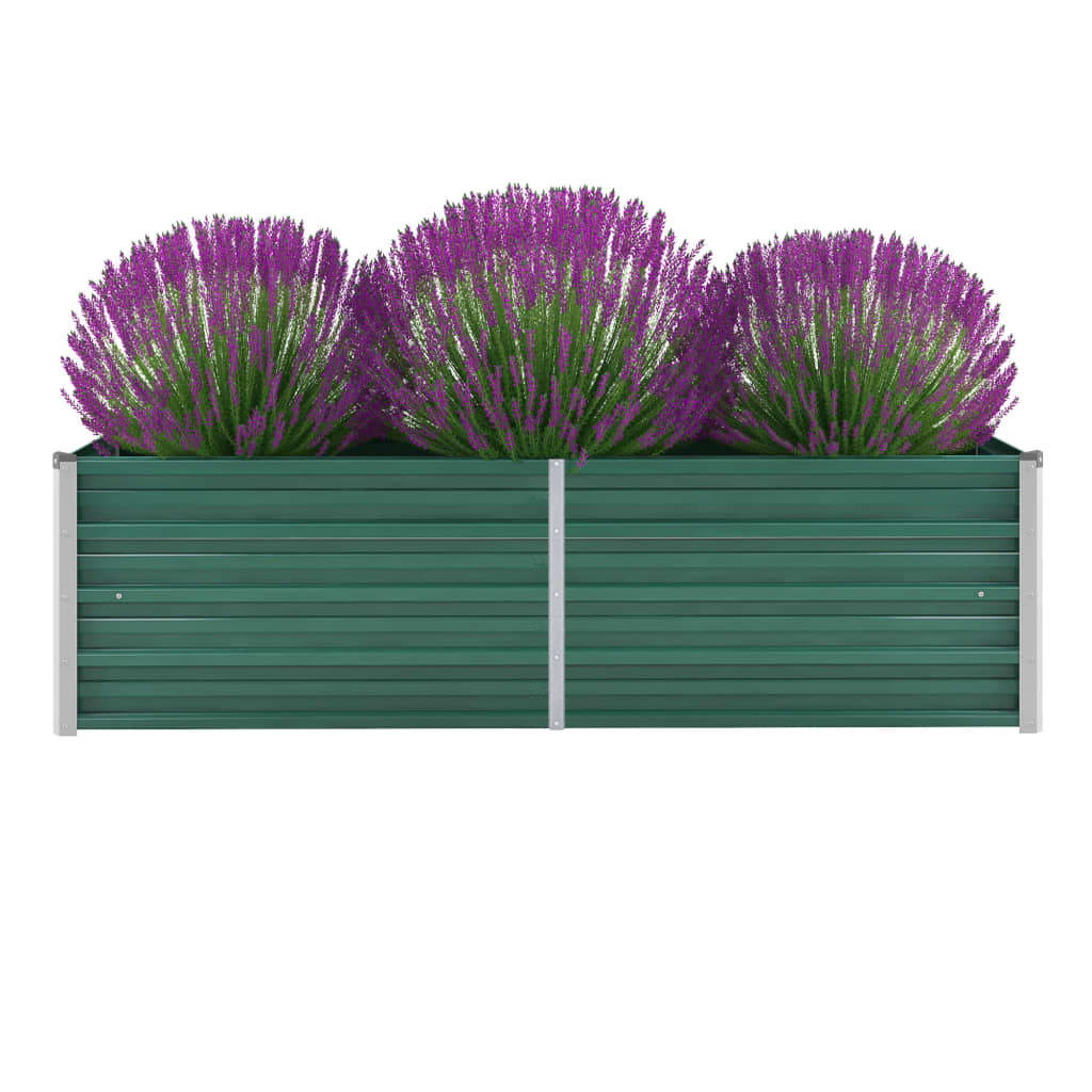 Plantenbak verhoogd 100x40x45 cm gegalvaniseerd staal groen