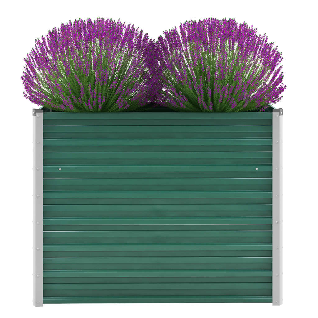 Plantenbak verhoogd 100x40x45 cm gegalvaniseerd staal groen