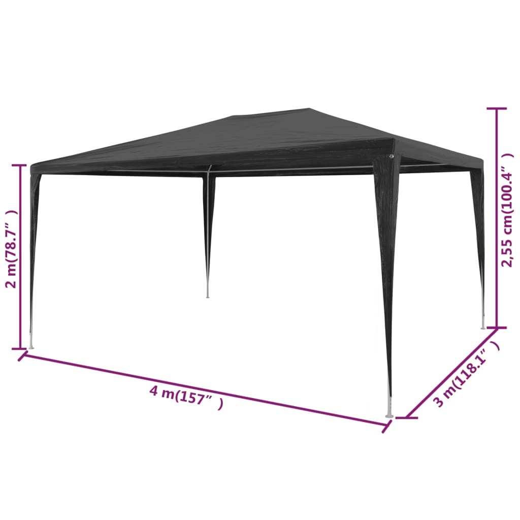 Partytent 3x4 m PE