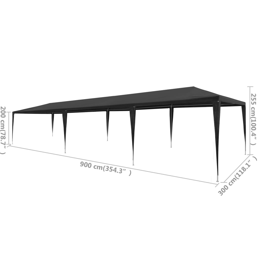 Partytent 3x4 m PE