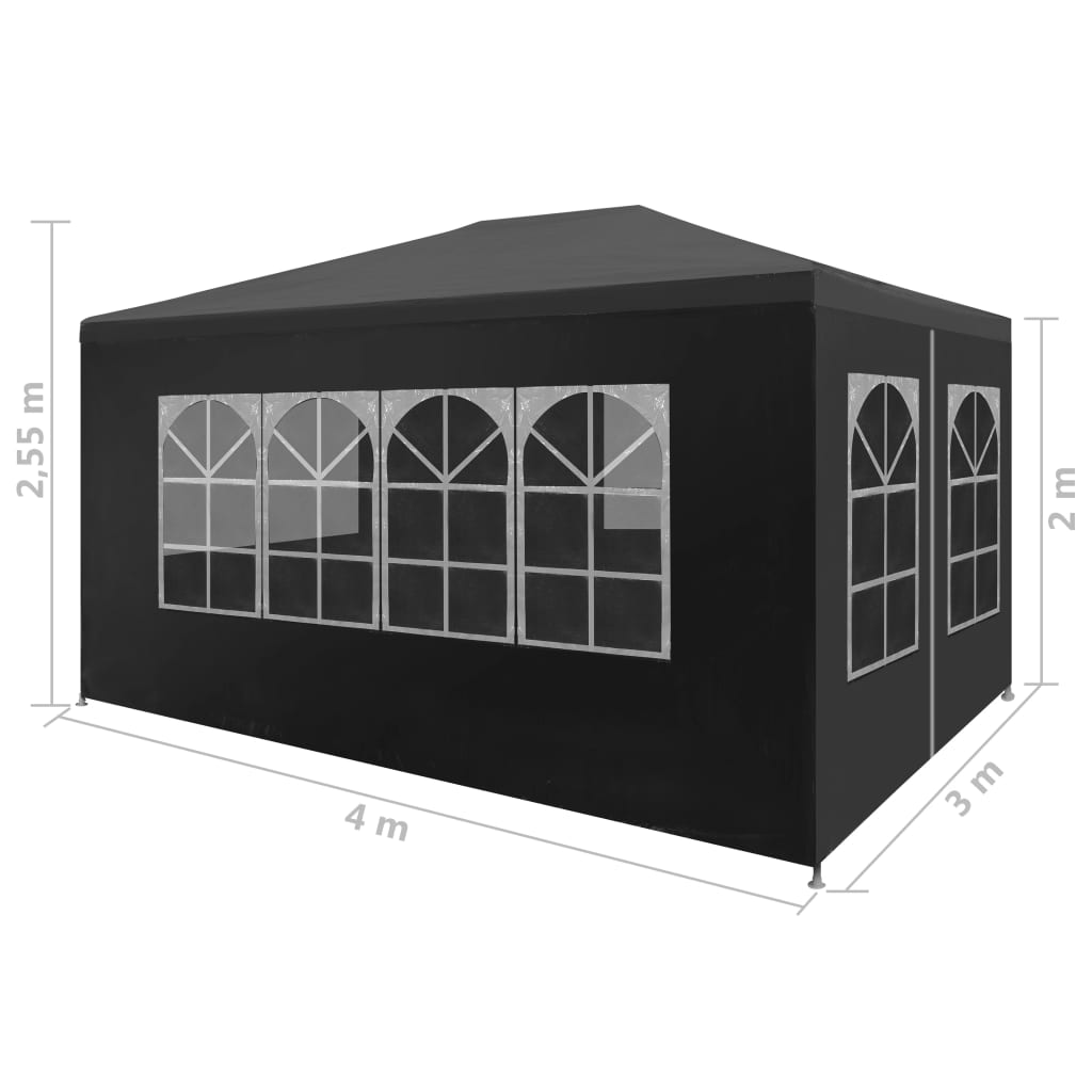 Partytent 3x3 m antracietkleurig