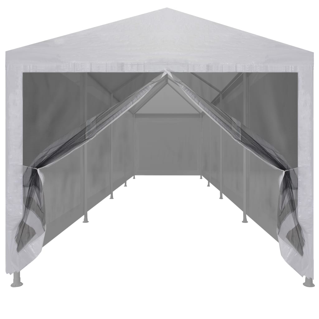 Partytent met 10 mesh zijwanden 12x3 m