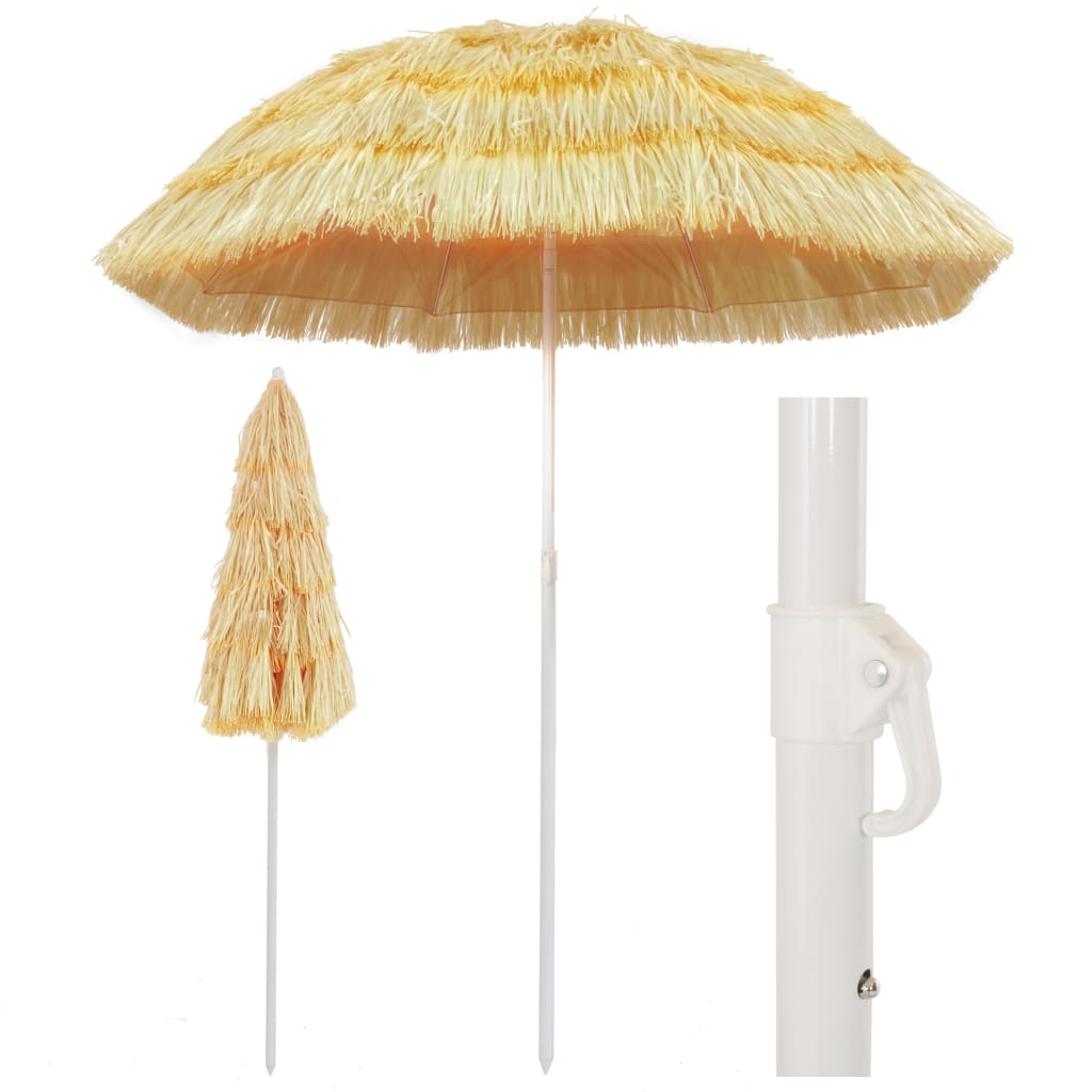 Strandparasol Hawaï stijl 180 cm naturel