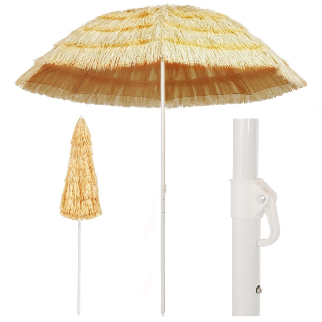 Strandparasol Hawaï stijl 180 cm naturel