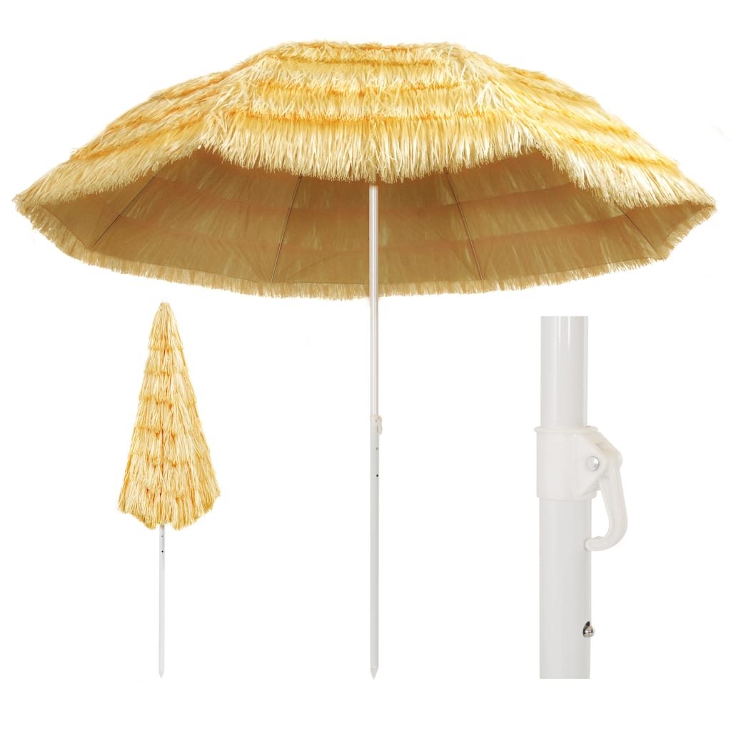 Strandparasol Hawaï stijl 180 cm naturel