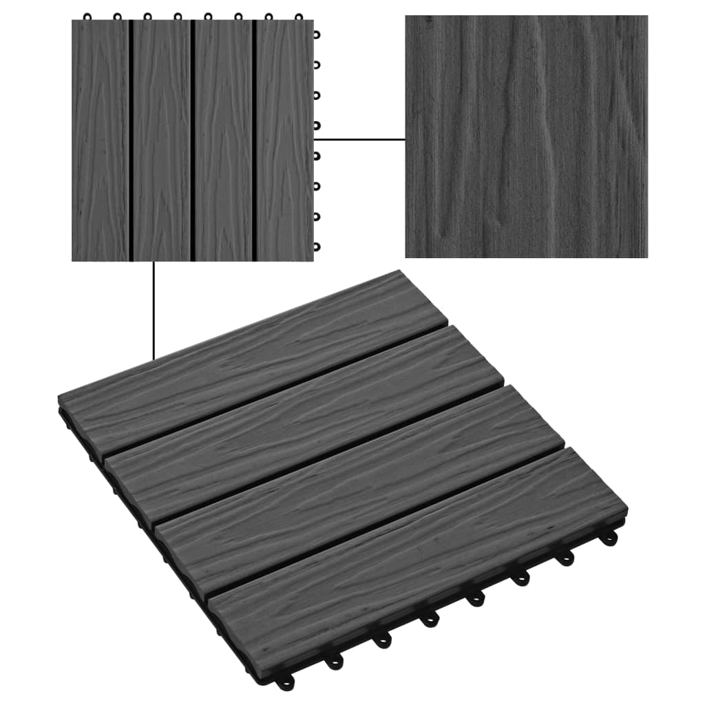 Terrastegels diep reliëf 30x30 cm 1 m² HKC 11 st