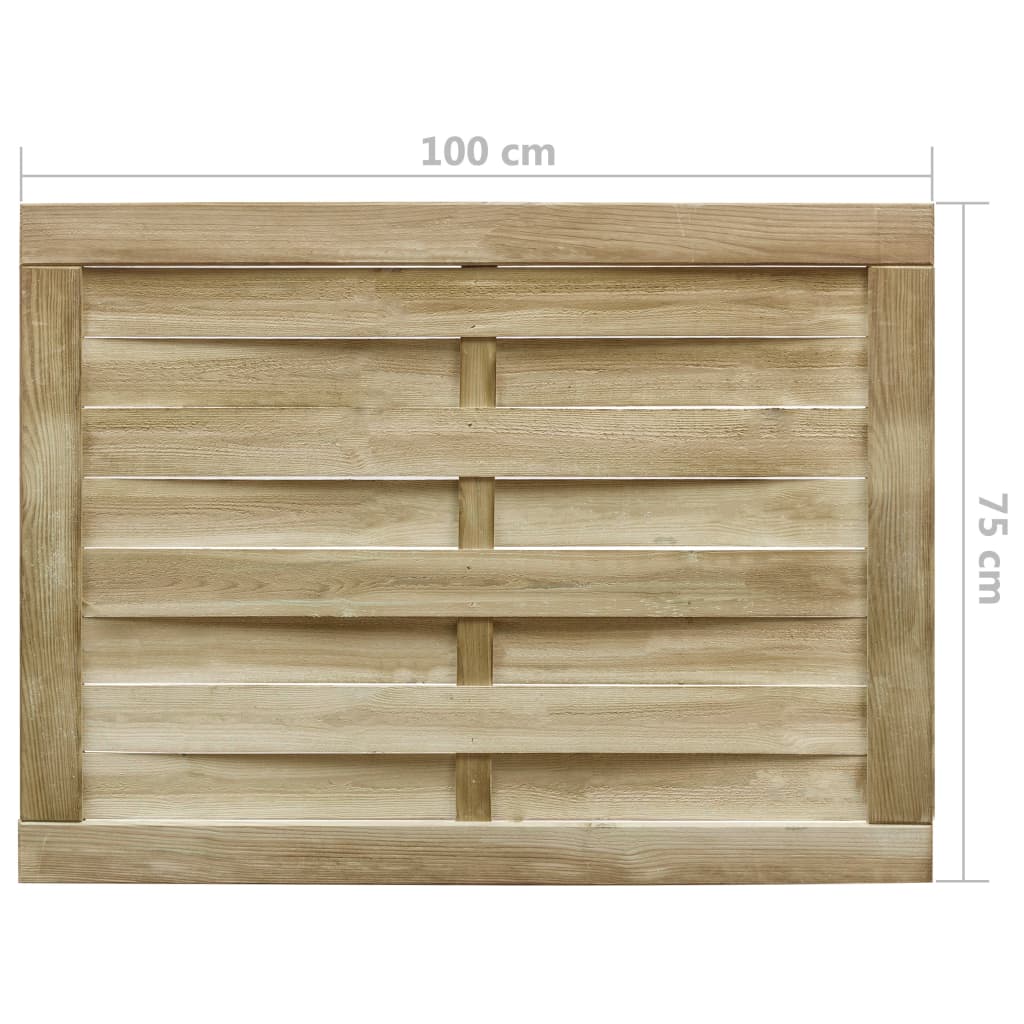 Portail 100x100 cm bois de pin imprégné vert