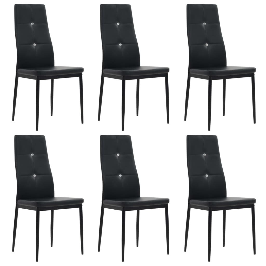 Chaises de salle à manger 4 pcs en cuir artificiel