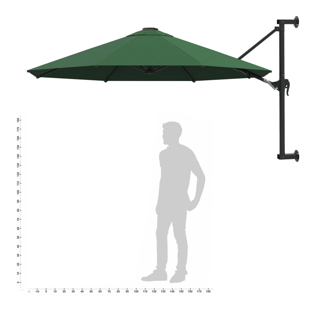 Wandparasol met metalen paal 300 cm