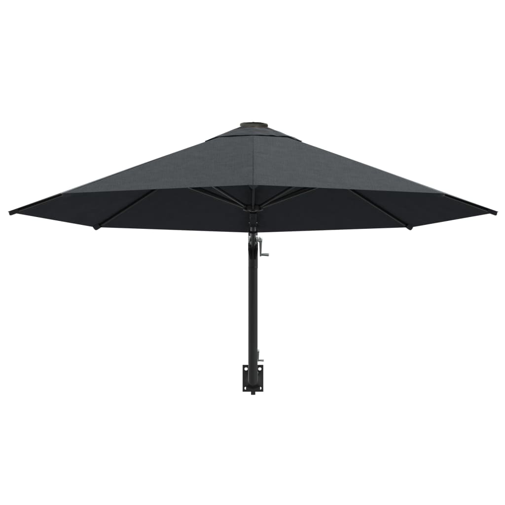 Wandparasol met metalen paal 300 cm terracottakleurig