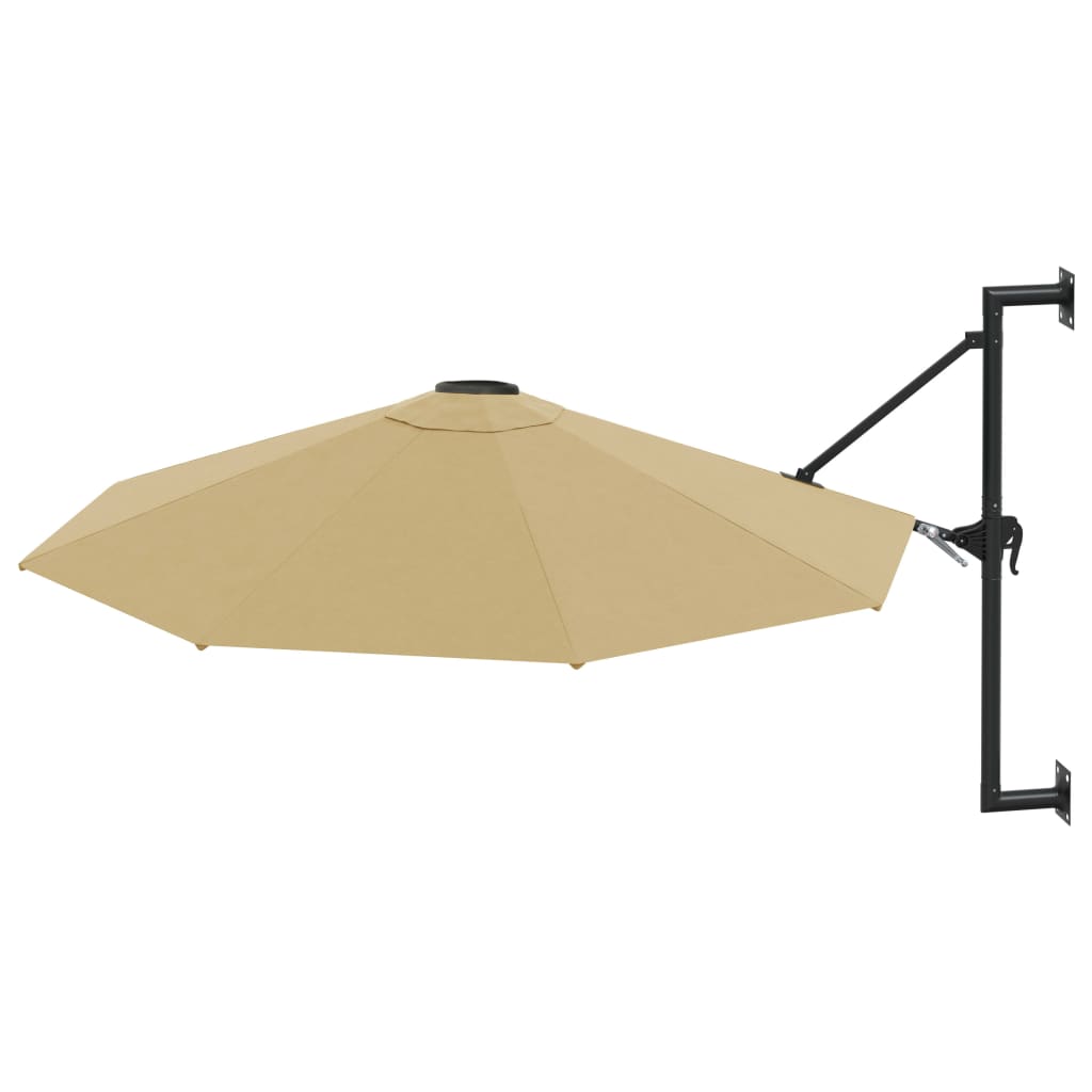 Wandparasol met metalen paal 300 cm terracottakleurig