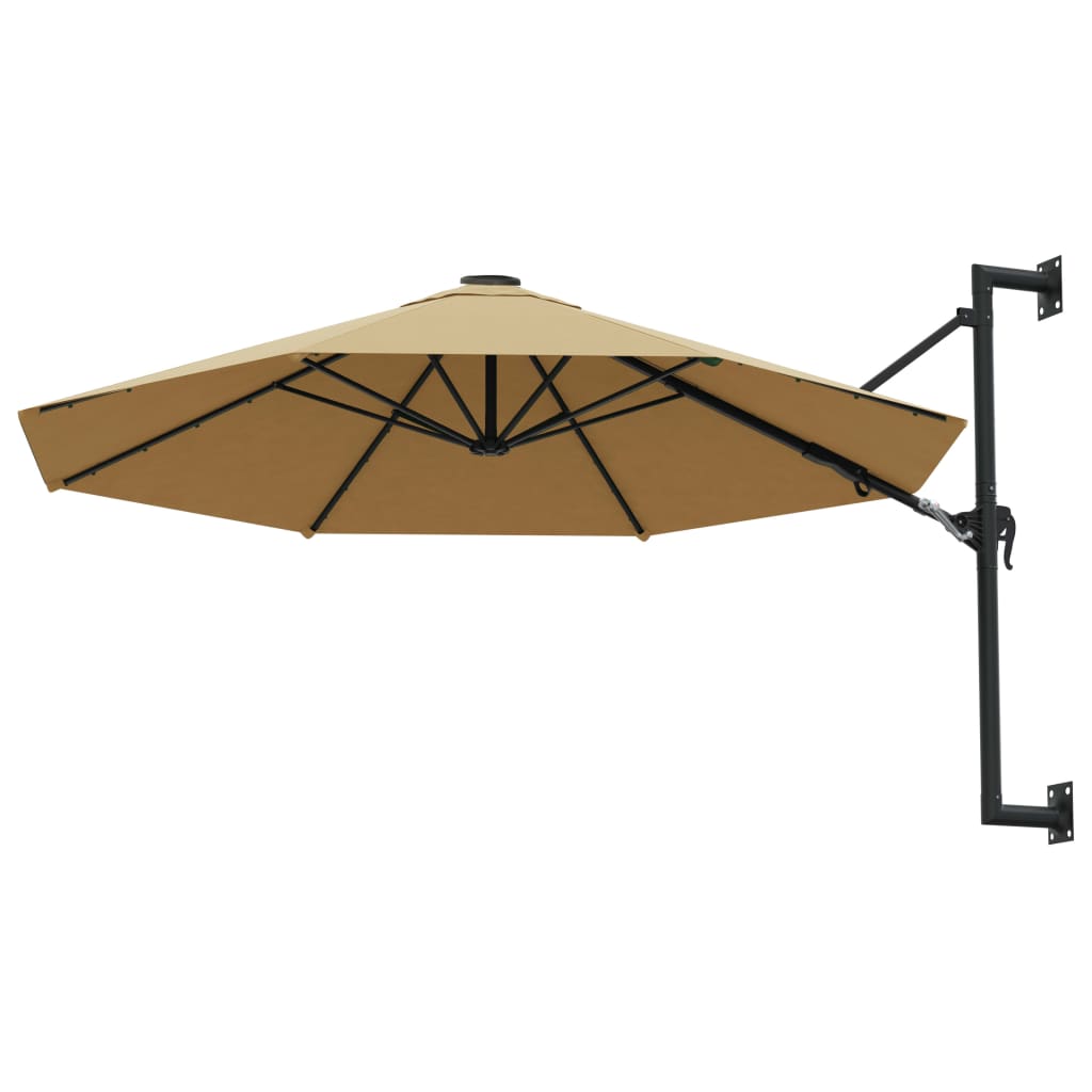 Wandparasol met metalen paal 300 cm terracottakleurig