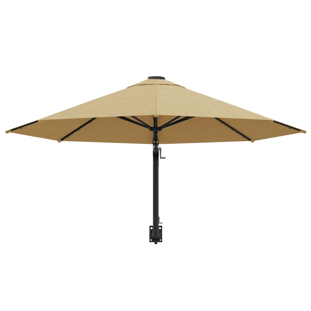 Wandparasol met metalen paal 300 cm terracottakleurig